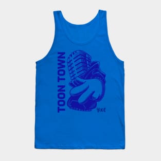 Saskatoon Street blend of blue Graffiti Stencil Tank Top